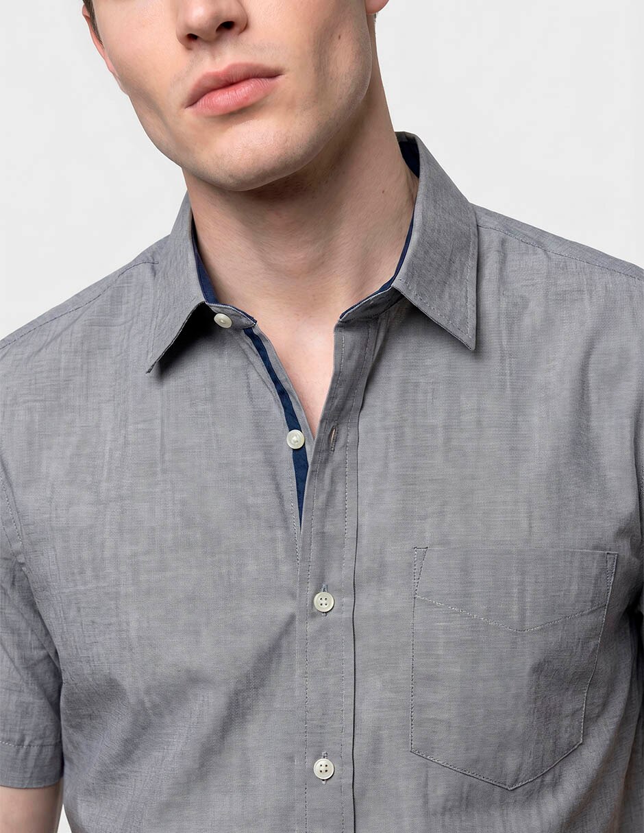 Camisa casual de algodón manga larga para hombre 3