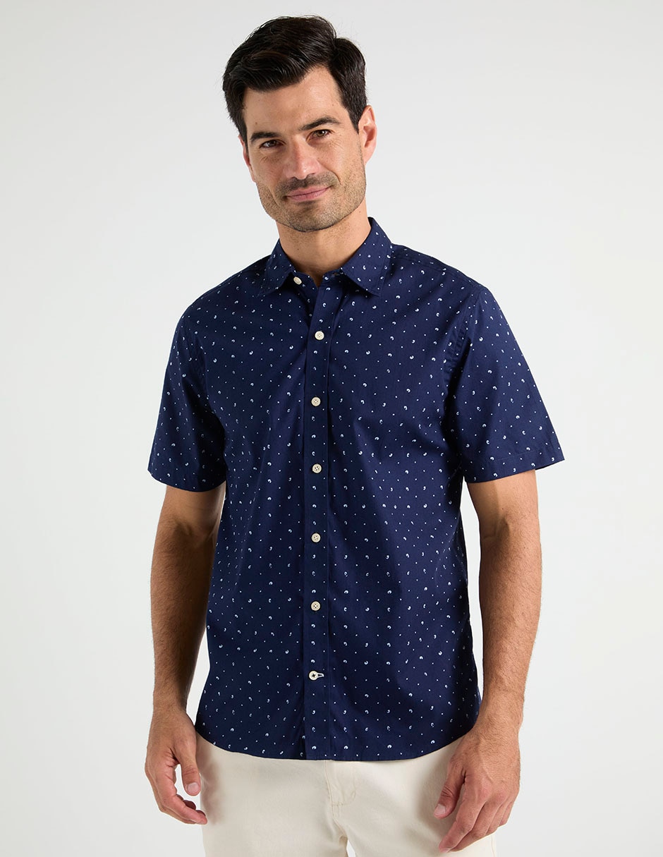 Camisa casual Weekend de algodón manga corta para hombre