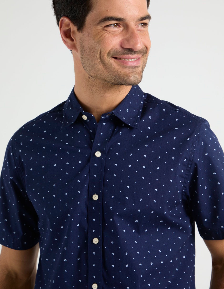 Camisa casual Weekend de algodón manga corta para hombre