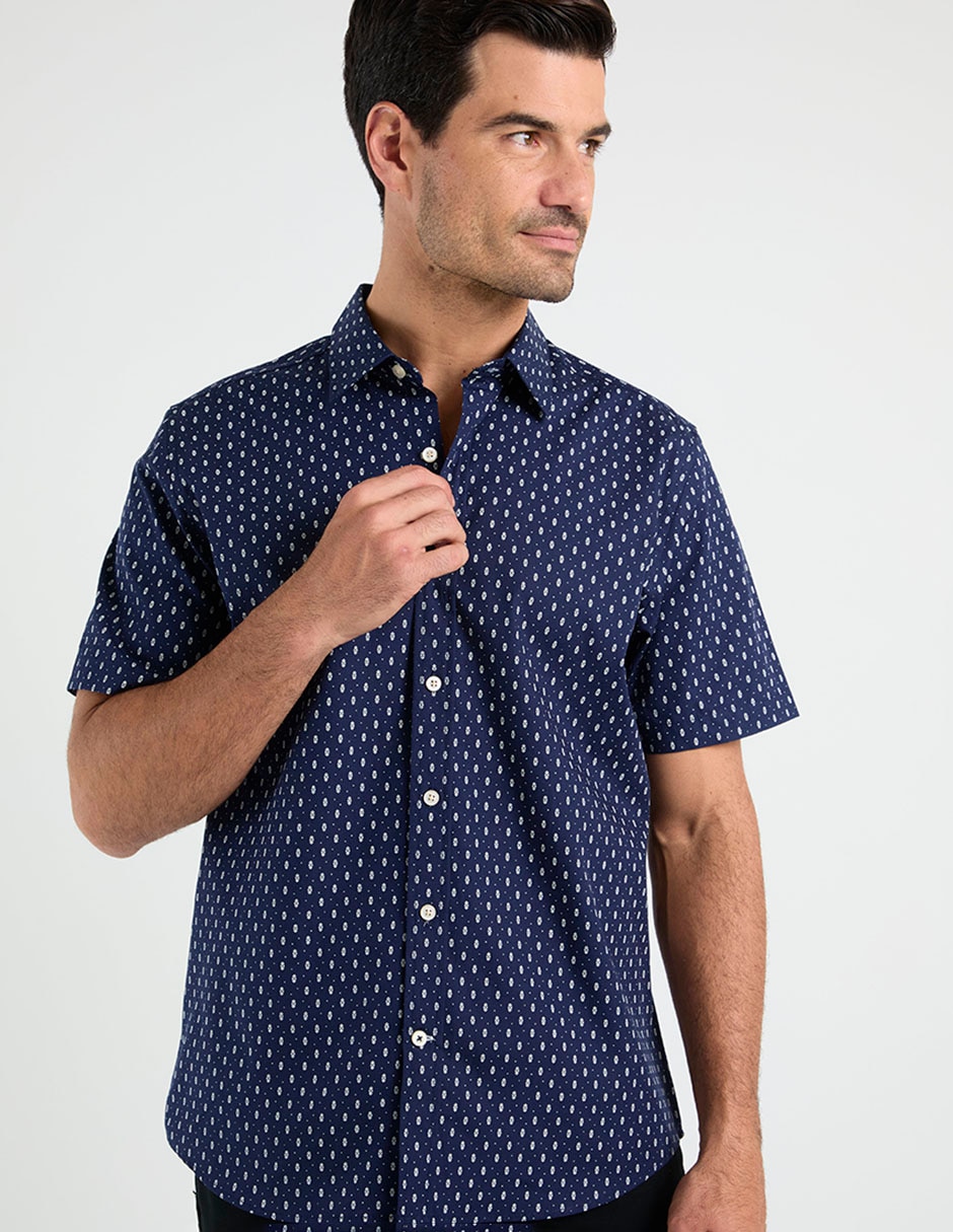 Casual casual de algodón manga corta para hombre 2