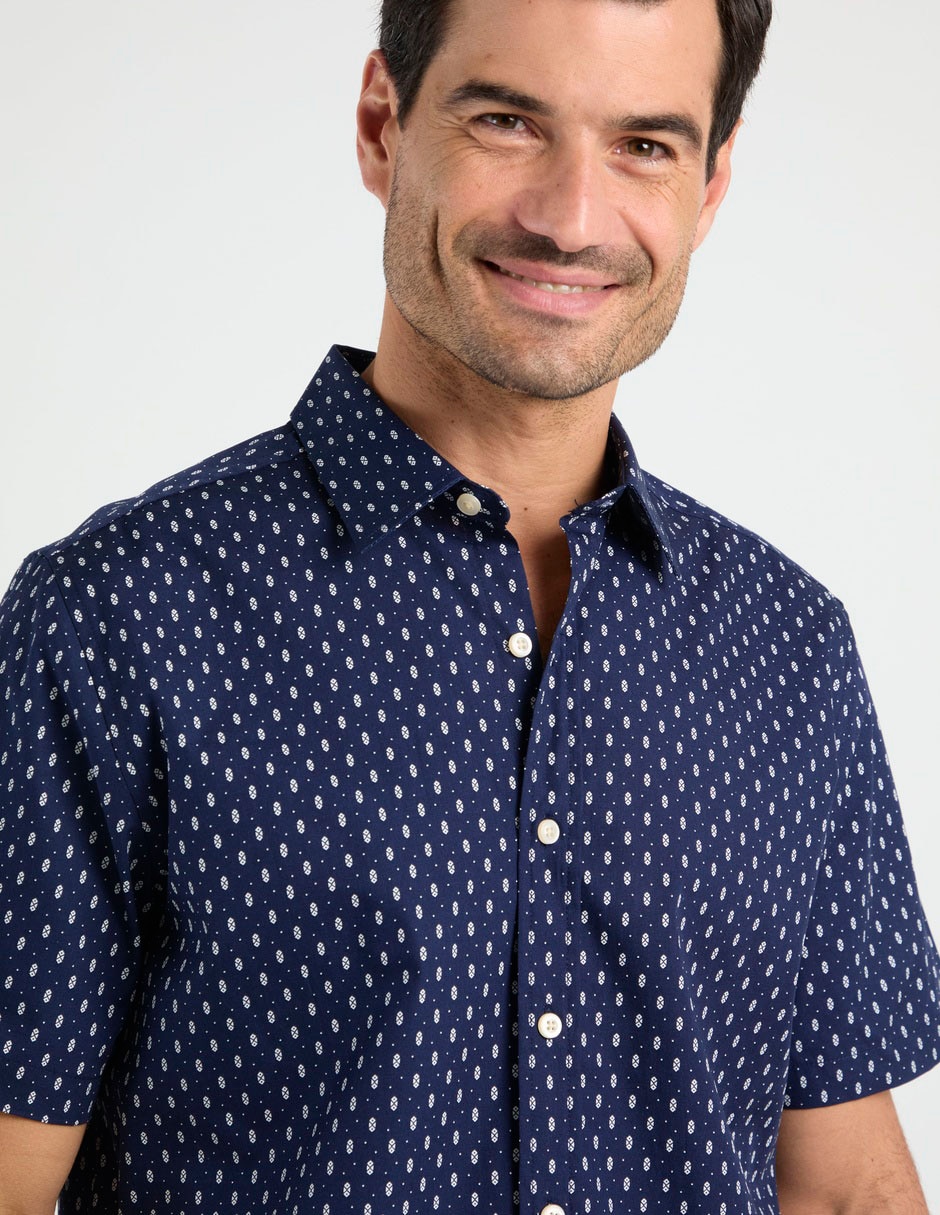 Casual casual de algodón manga corta para hombre 4