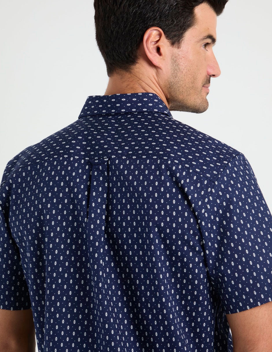 Casual casual de algodón manga corta para hombre 5