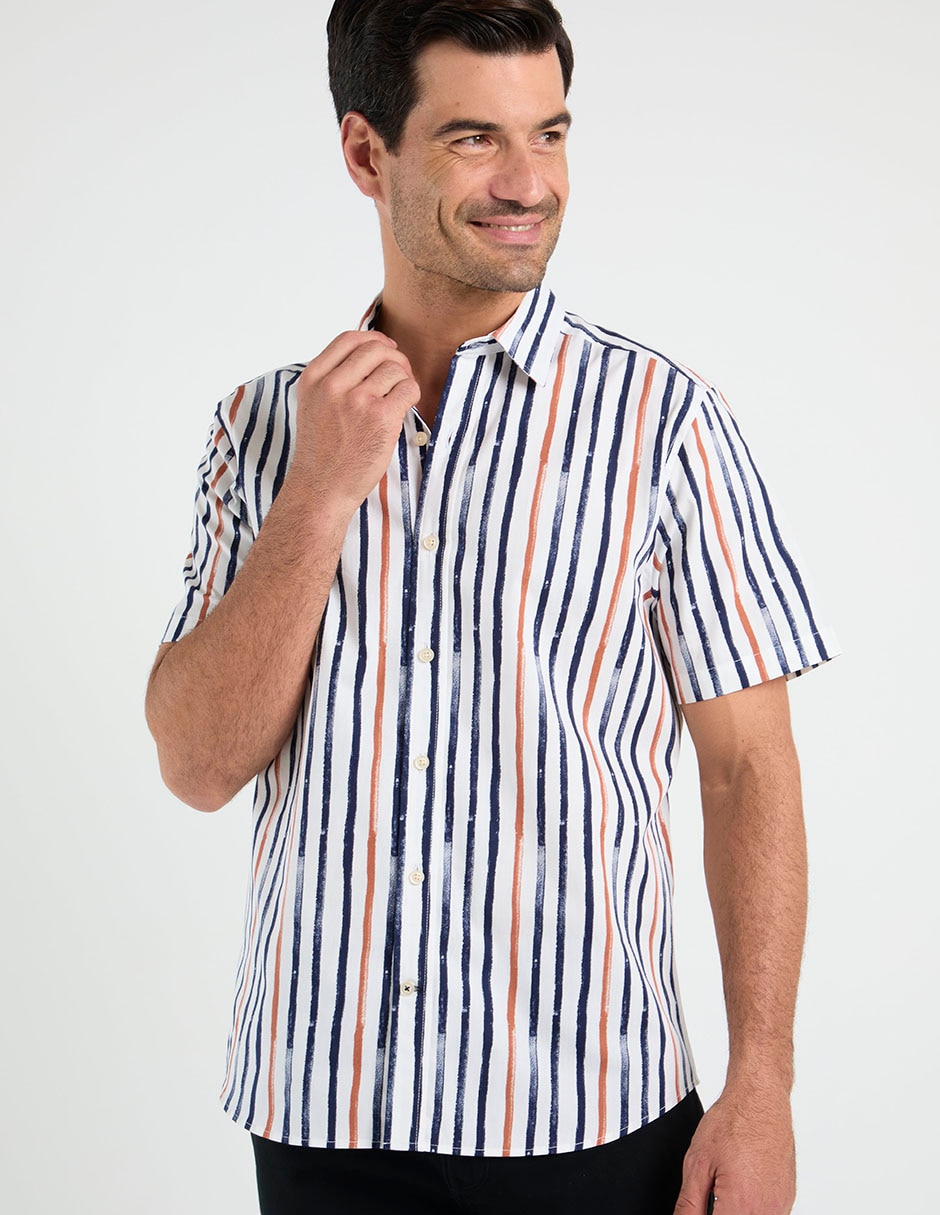 Camisa casual Weekend de algodón manga corta para hombre