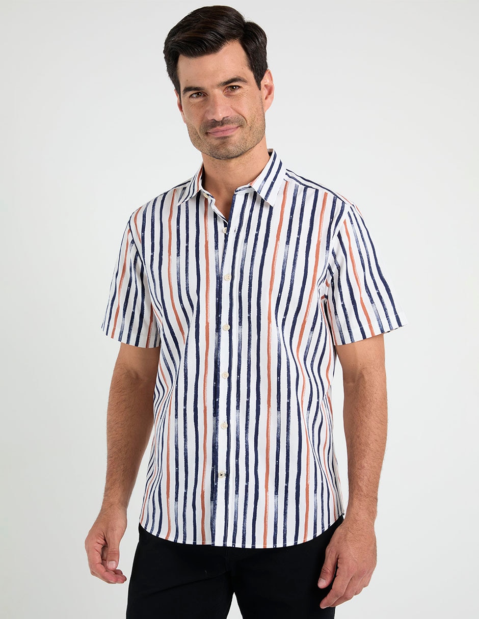 Camisa casual de algodón manga corta para hombre Camisa casual de algodón manga corta para hombre