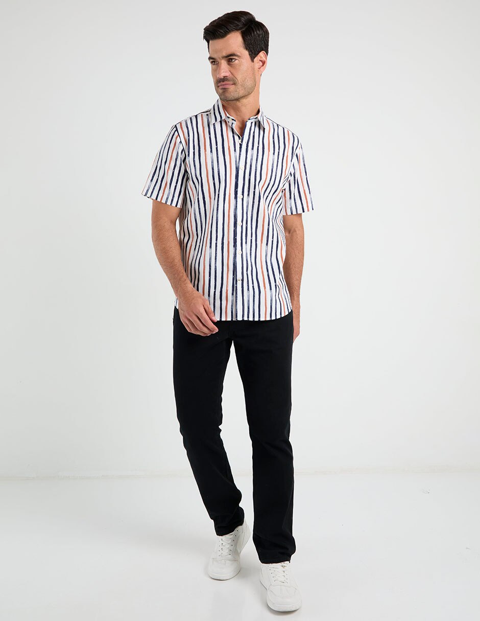 Camisa casual Weekend de algodón manga corta para hombre