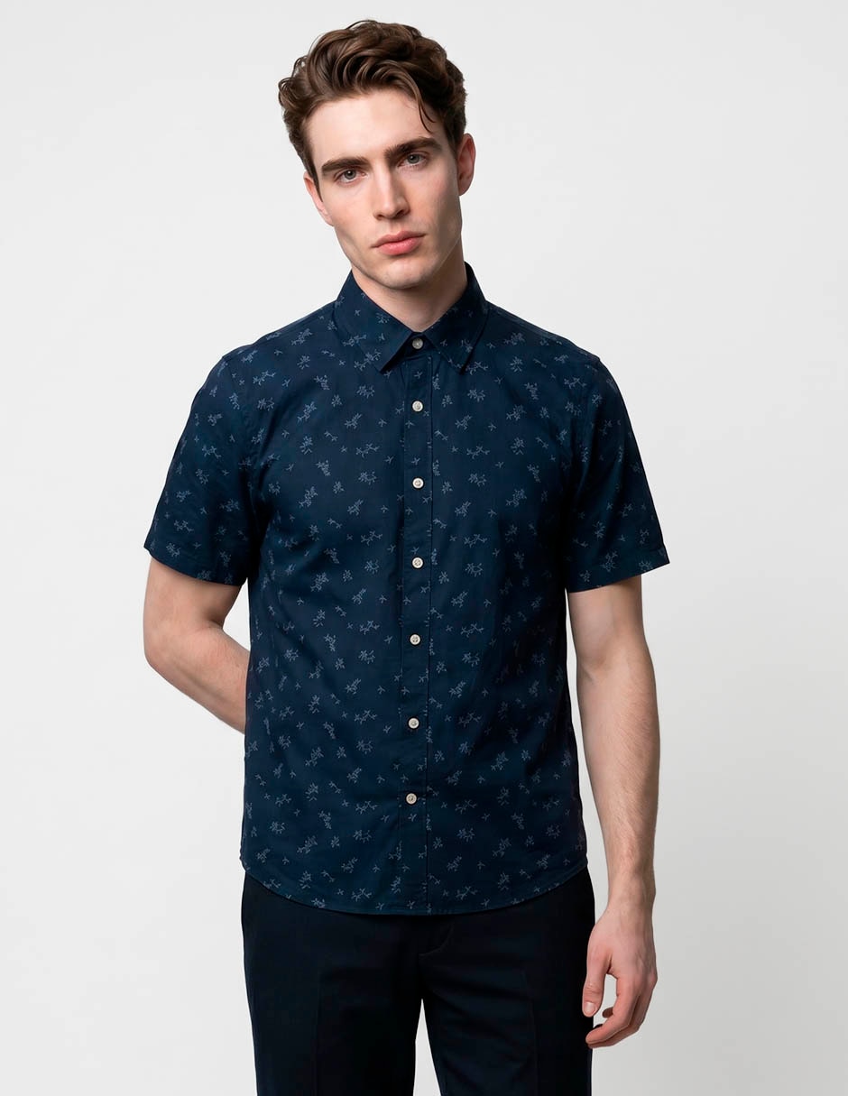 Camisa casual manga corta para hombre