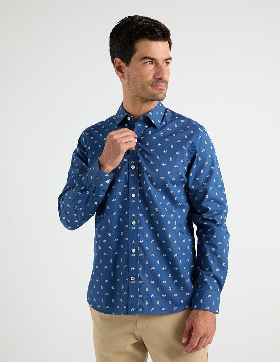 Camisa casual Weekend de algodón manga larga para hombre