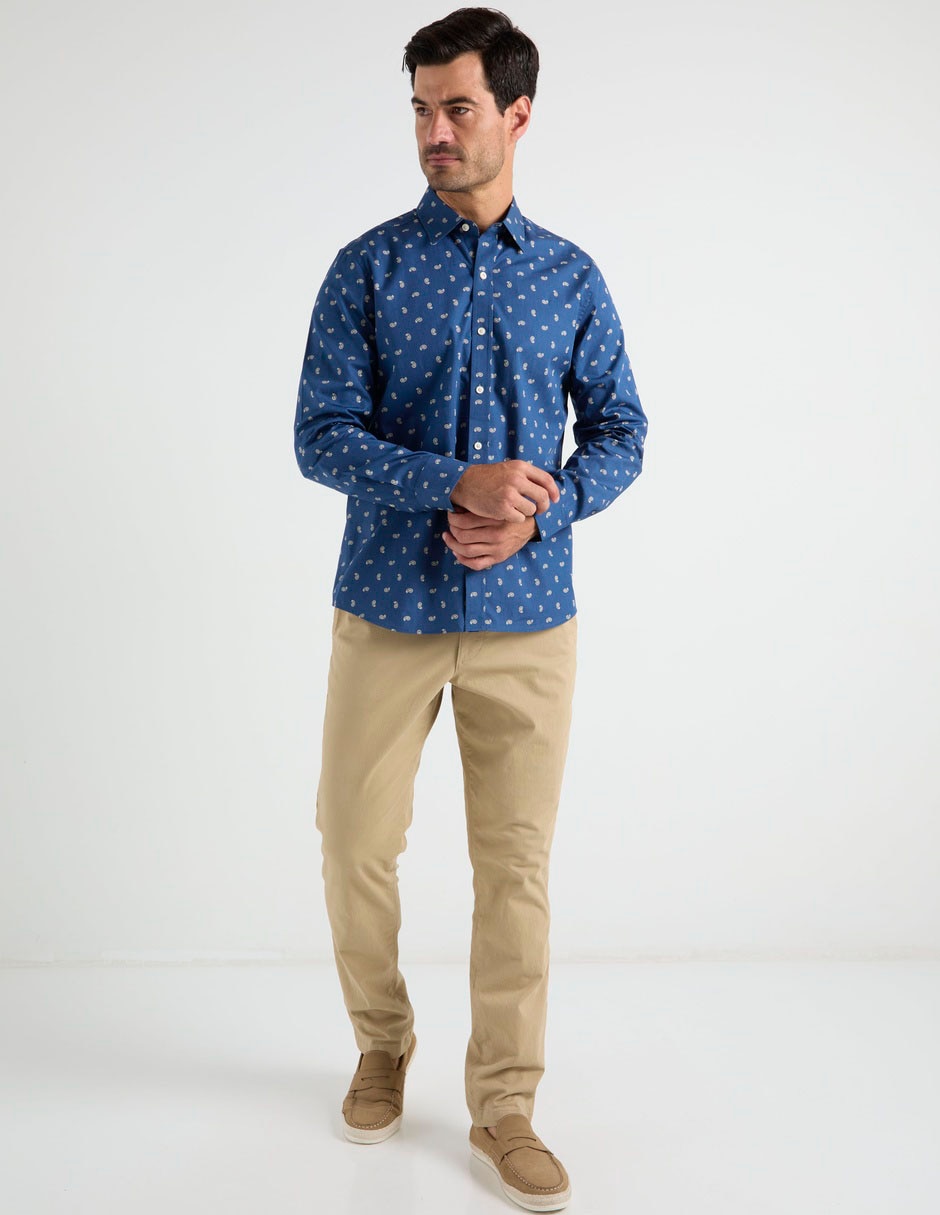 Camisa casual Weekend de algodón manga larga para hombre