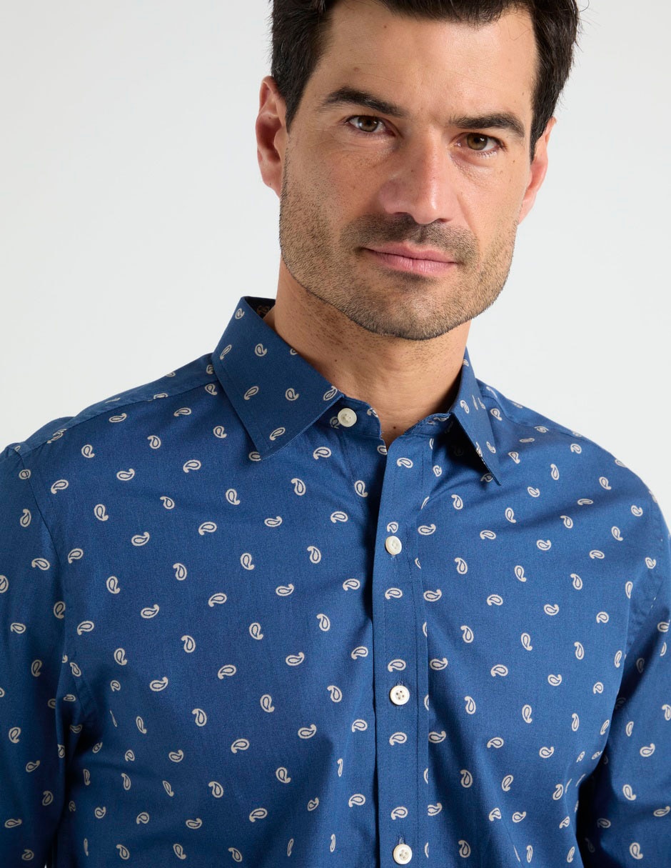 Camisa casual Weekend de algodón manga larga para hombre