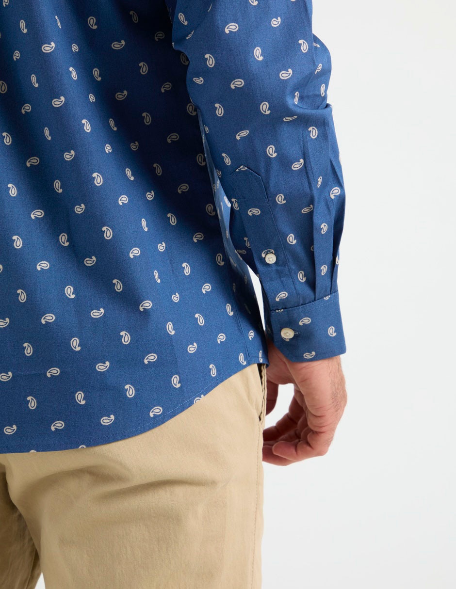 Camisa casual Weekend de algodón manga larga para hombre