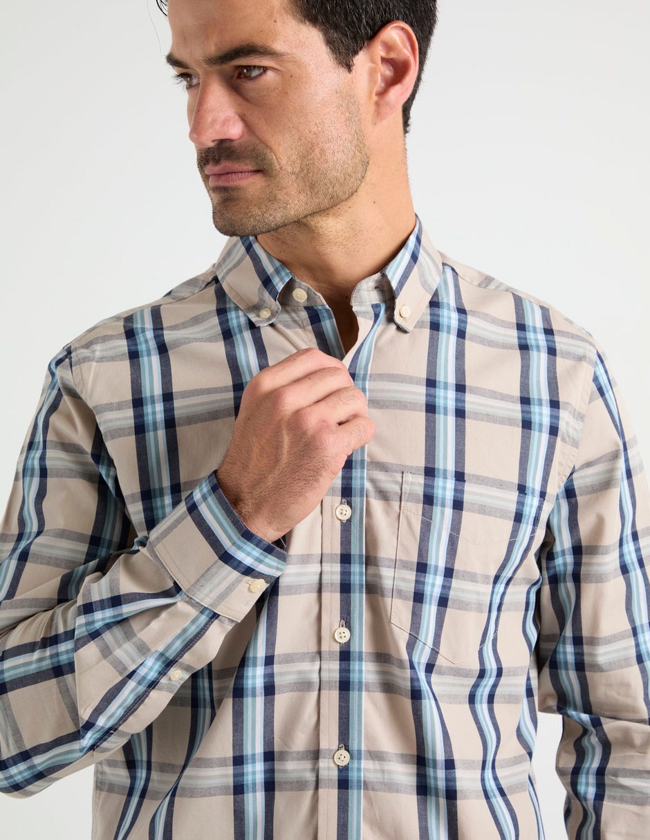 Camisa casual manga larga para hombre 3
