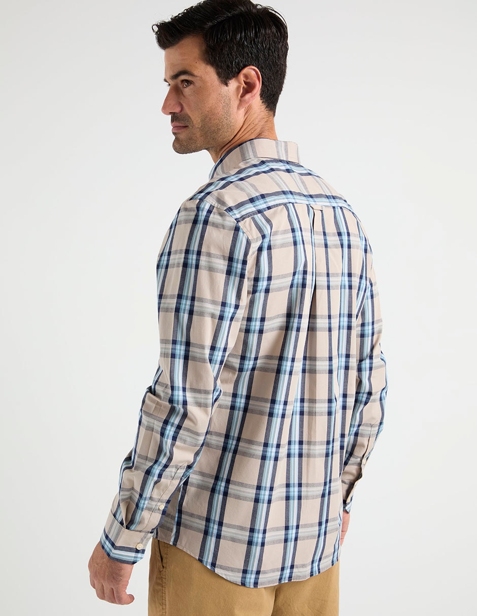 Camisa casual manga larga para hombre 6