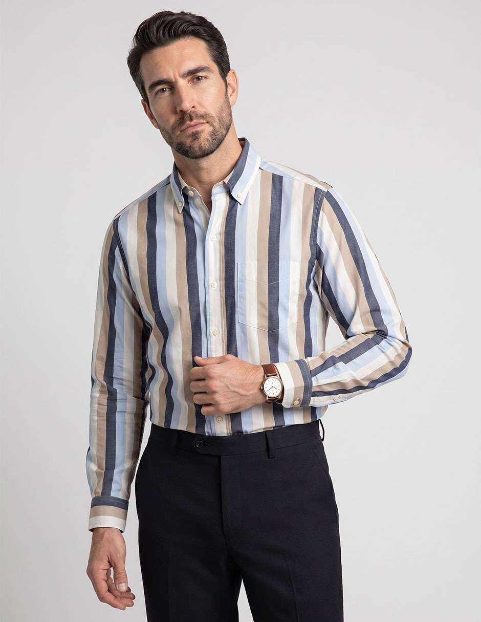 Camisa business casual manga larga para hombre Camisa business casual manga larga para hombre