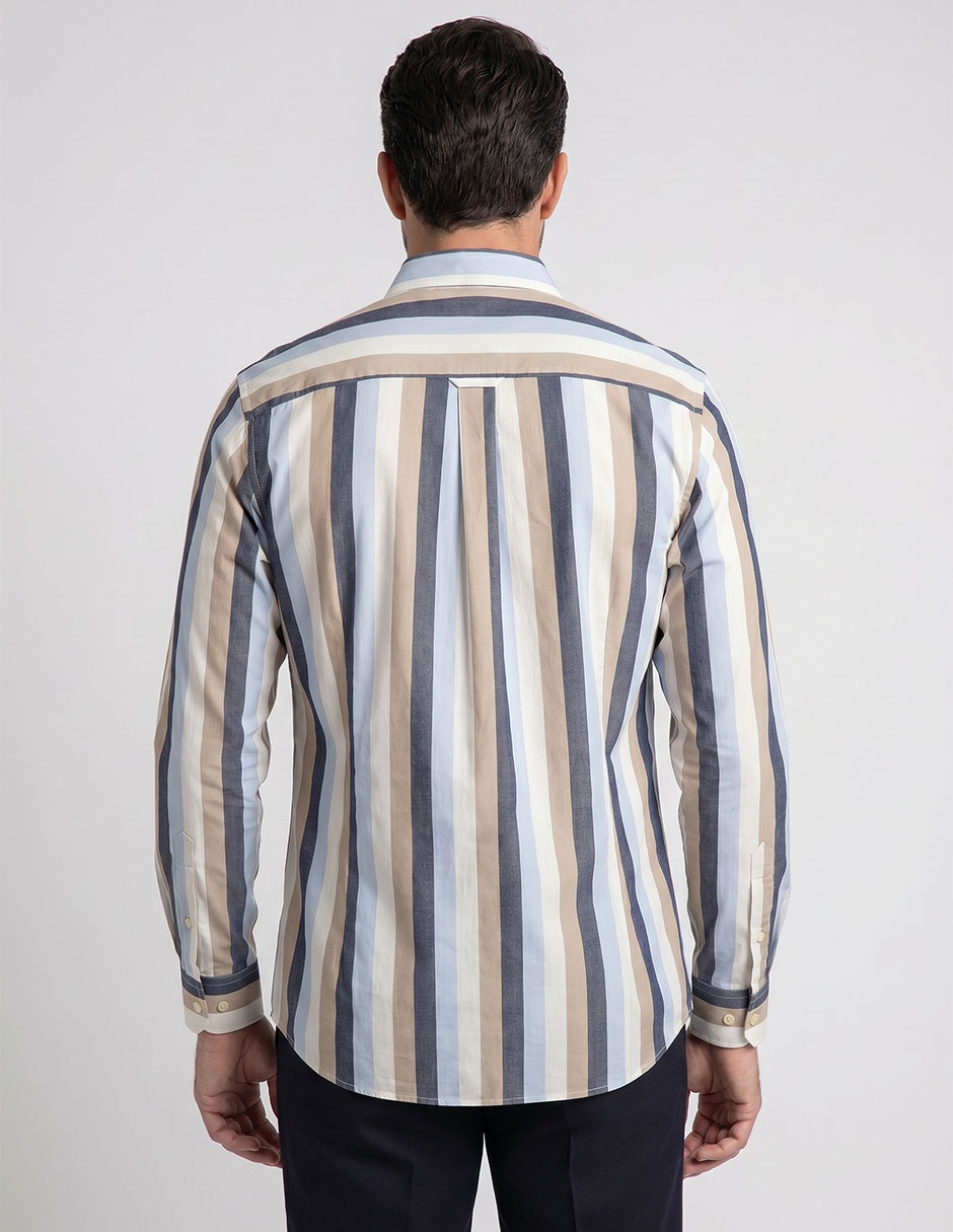 Camisa business casual manga larga para hombre 3