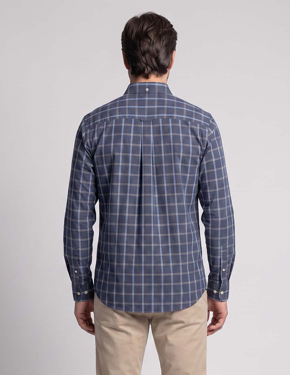 Camisa casual de algodón manga larga para hombre 2