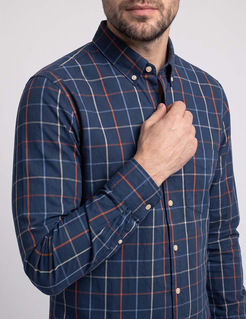 Camisa casual manga larga para hombre 3