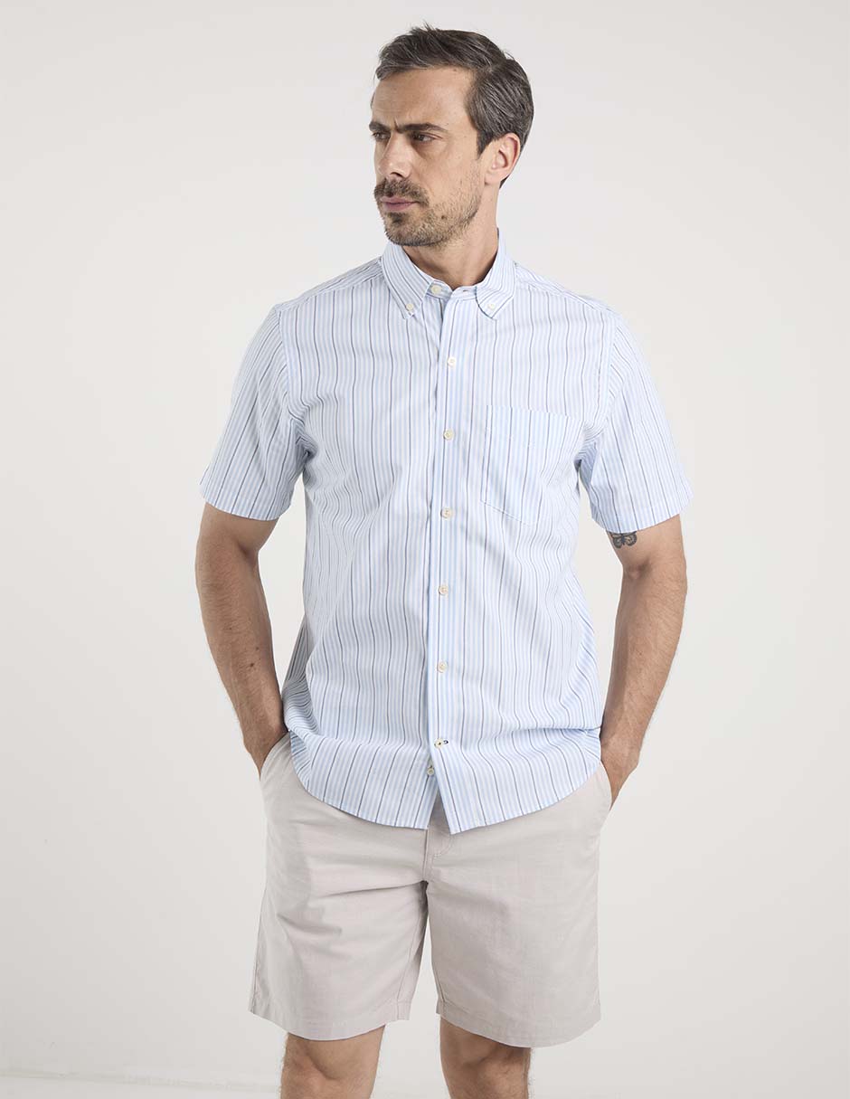 Camisa casual de algodón manga corta para hombre Camisa casual de algodón manga corta para hombre