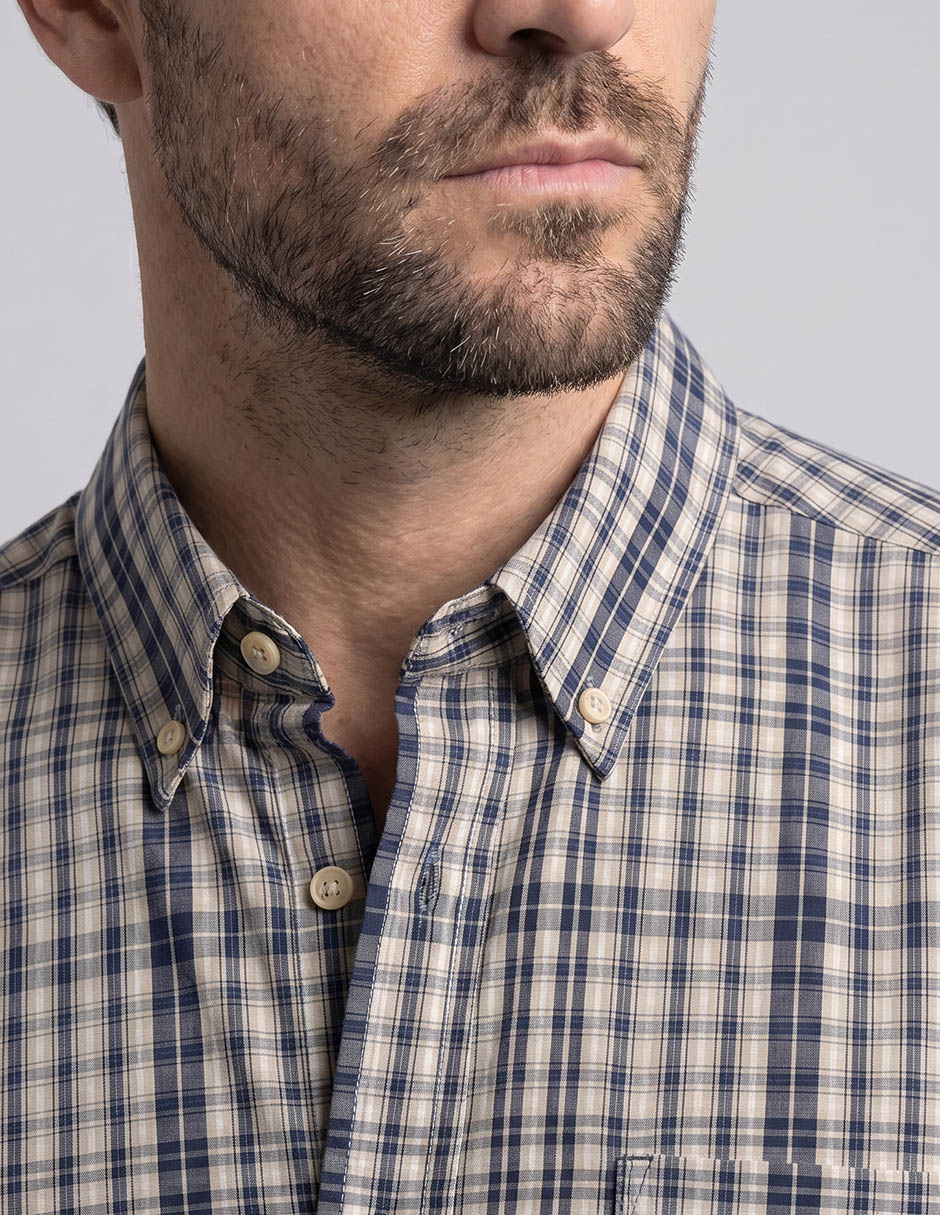Camisa casual de algodón manga corta para hombre 3