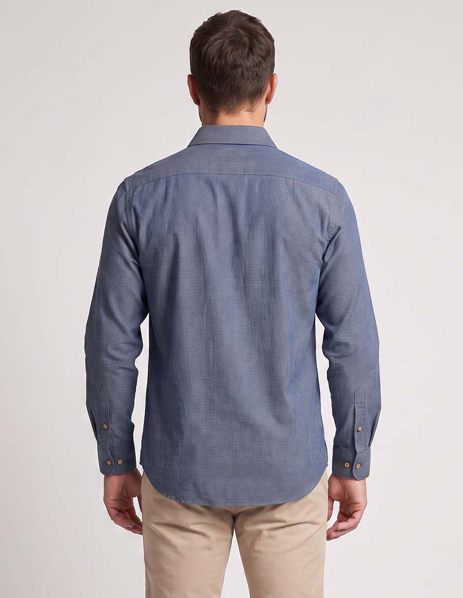 Camisa casual manga larga para hombre 3