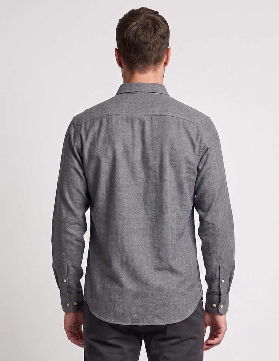 Camisa casual de algodón manga larga para hombre 2