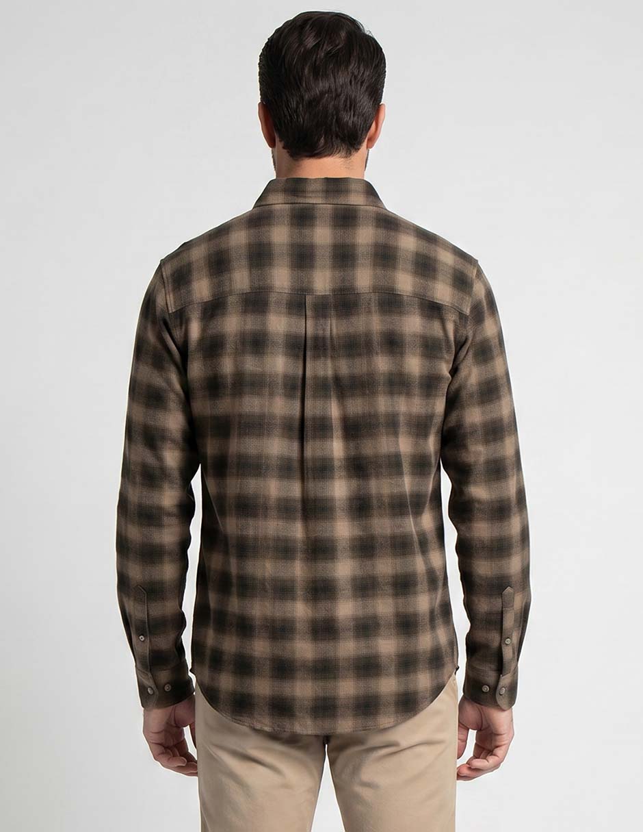 Camisa casual manga larga para hombre 2
