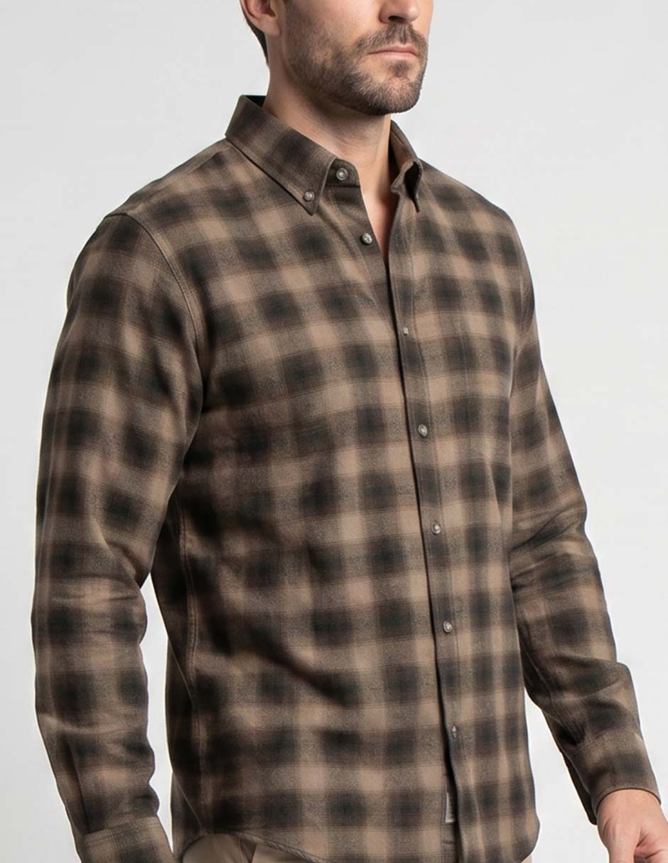 Camisa casual manga larga para hombre 3