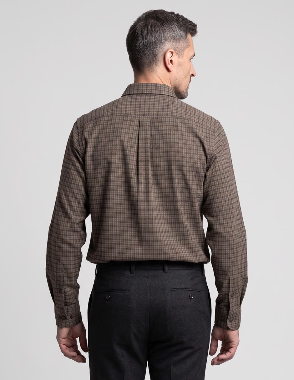 Camisa casual manga larga para hombre 2