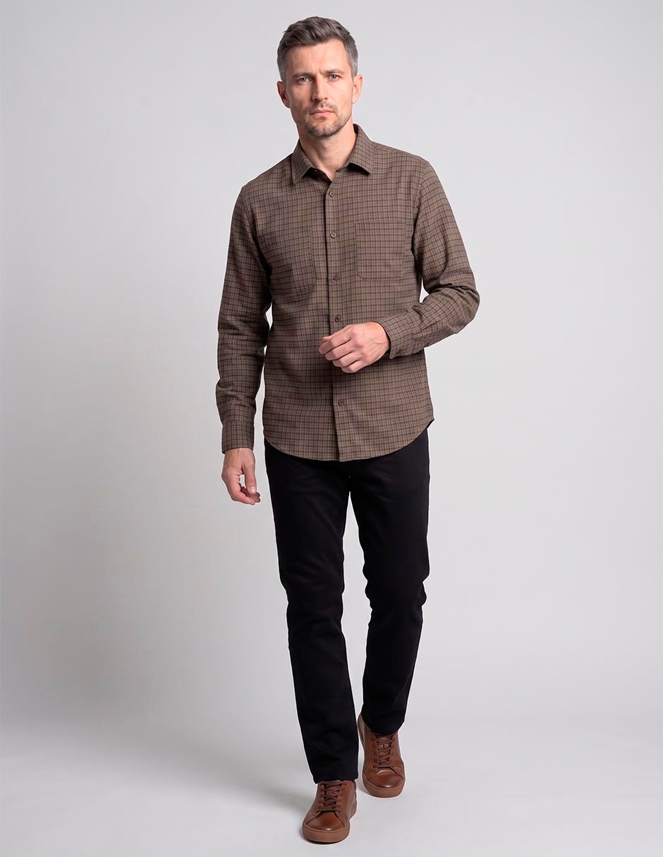 Camisa casual manga larga para hombre 3