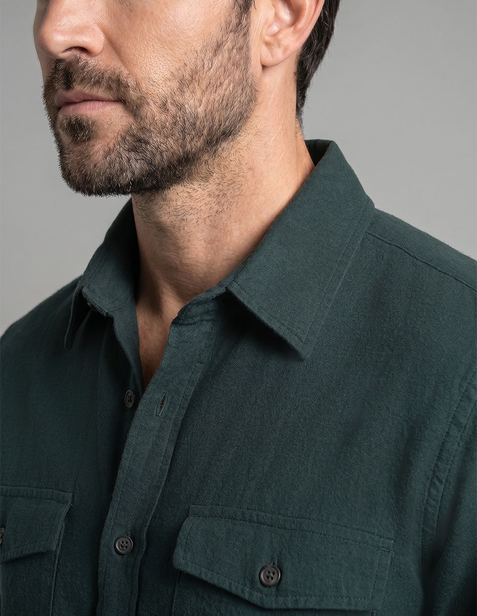 Camisa casual manga larga para hombre 3