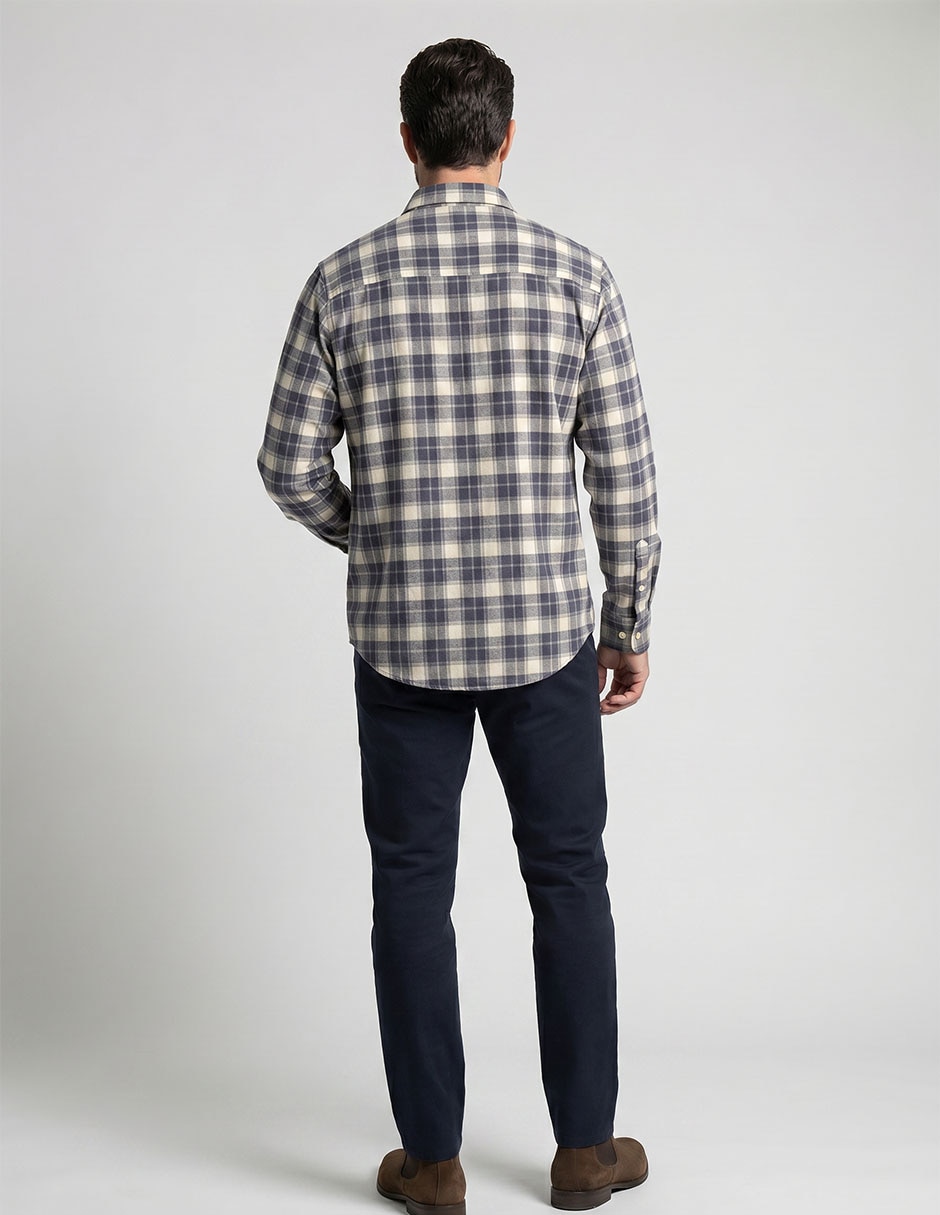Camisa casual de algodón manga larga para hombre 3