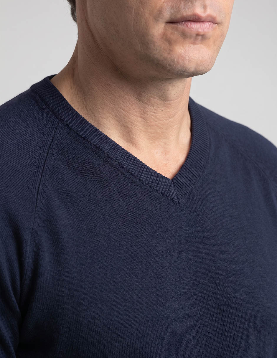 Suéter cuello v para hombre 2