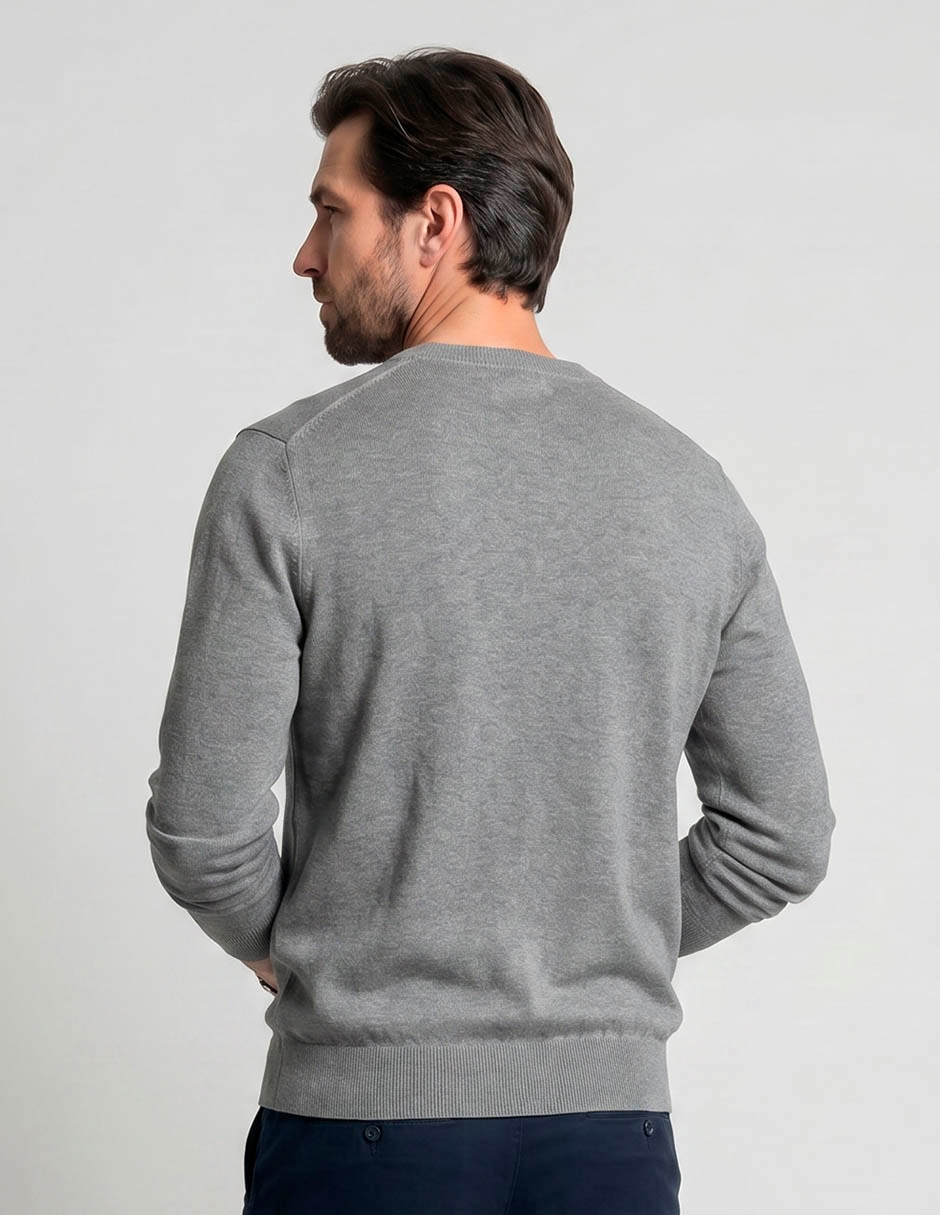 Suéter cuello v para hombre 2
