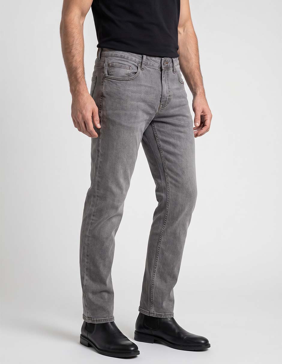 Jeans slim deslavado para hombre