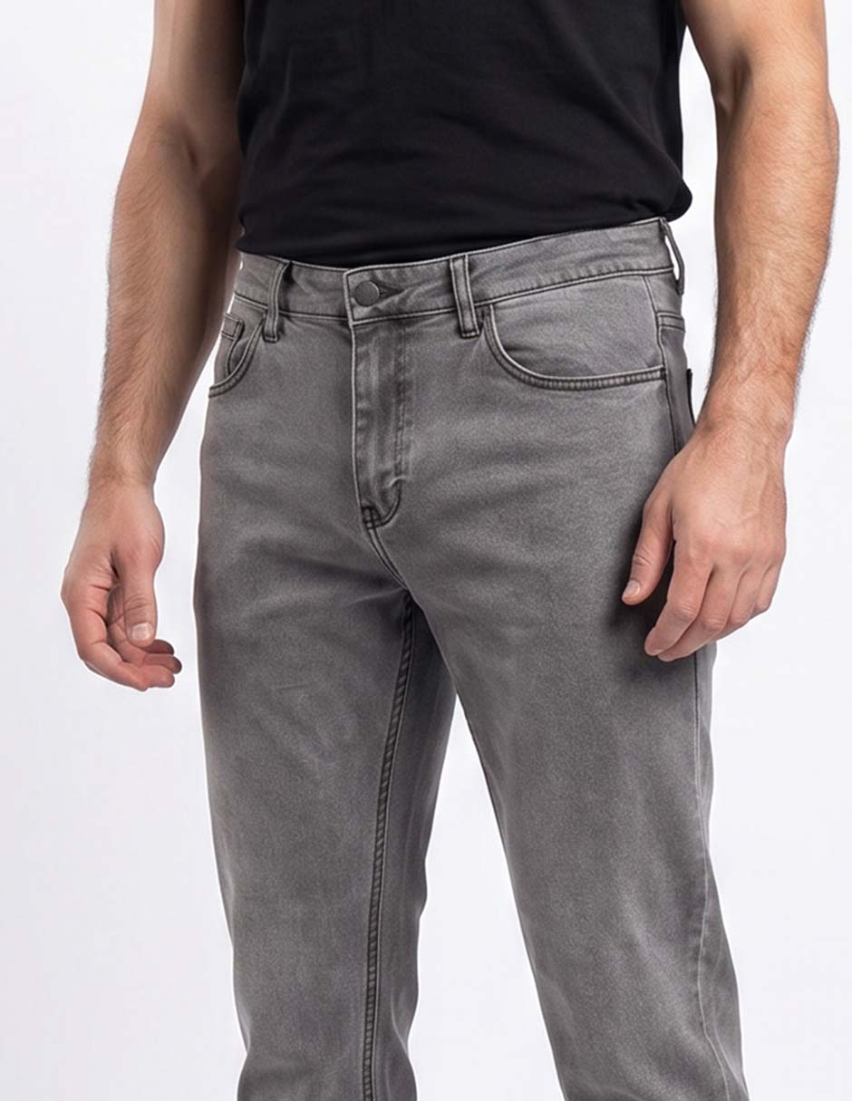 Jeans slim deslavado para hombre