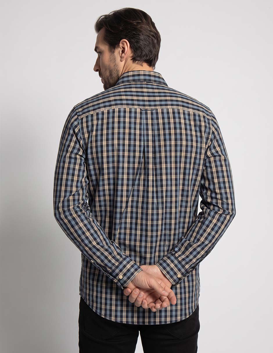 Camisa casual manga larga para hombre 2