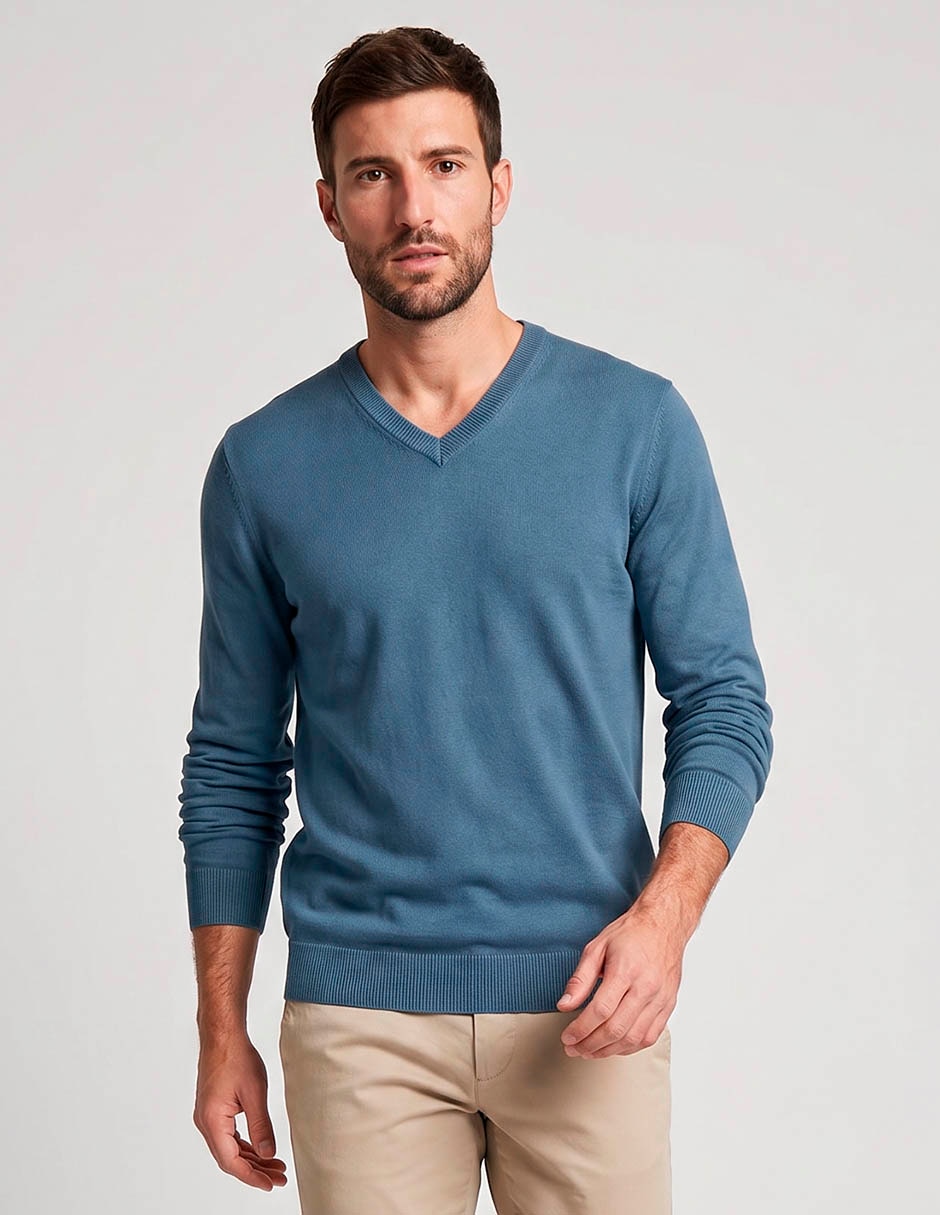Suéter cuello v para hombre Suéter cuello v para hombre