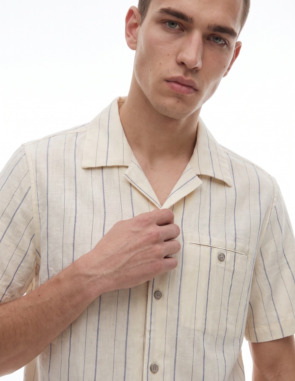 Camisa casual de algodón para hombre para hombre 4