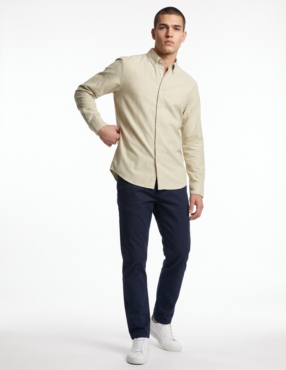 Camisa casual manga larga para hombre Camisa casual manga larga para hombre