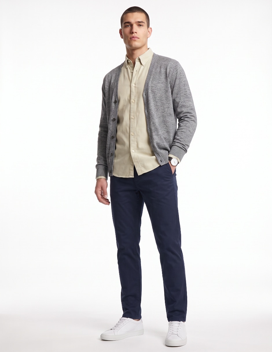 Camisa casual manga larga para hombre 3