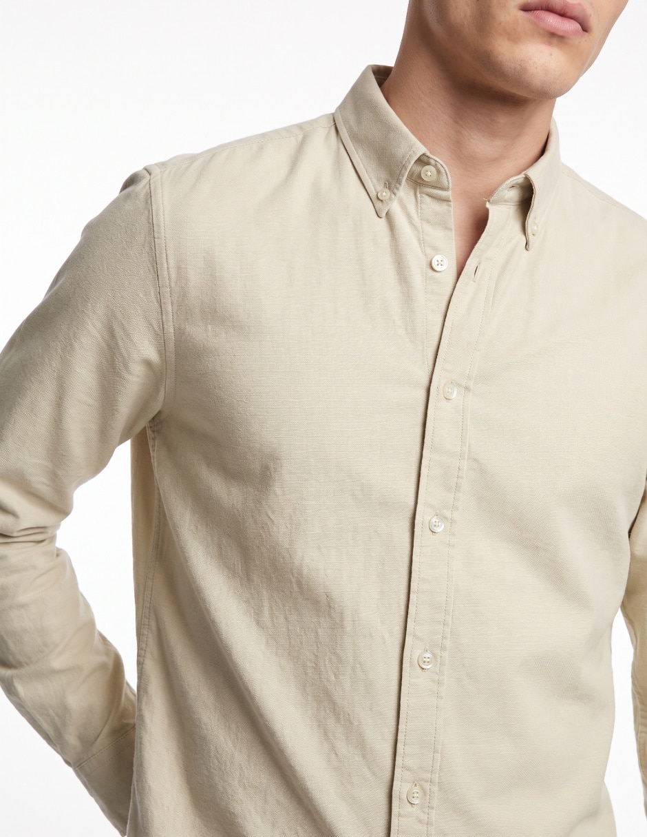 Camisa casual manga larga para hombre 4