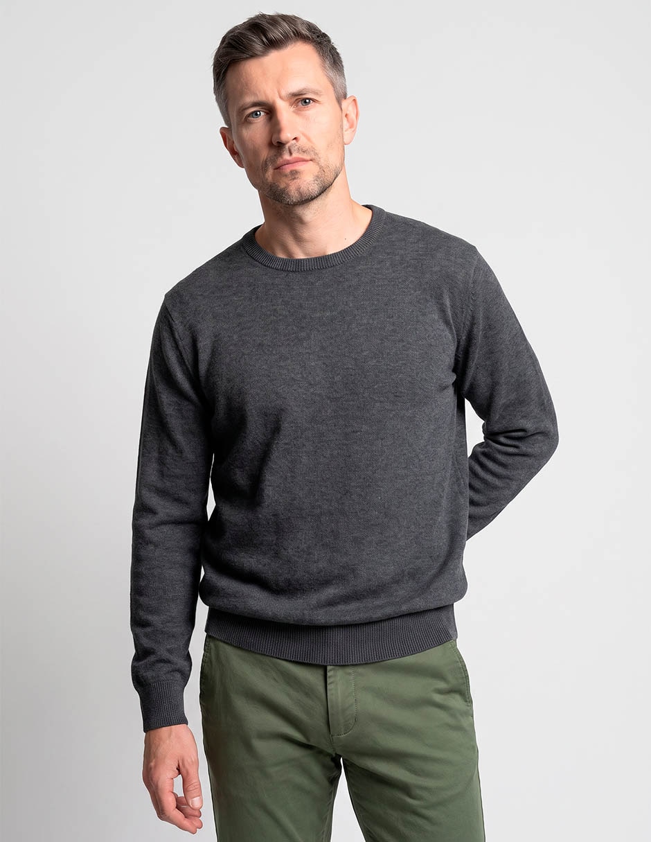 Suéter cuello redondo para hombre