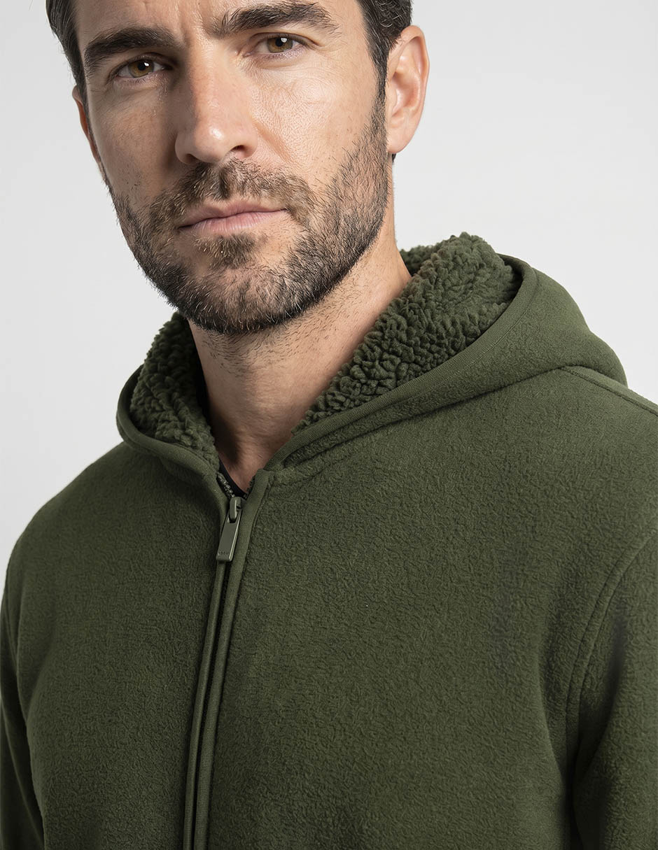 Chamarra acolchada con capucha para hombre 2