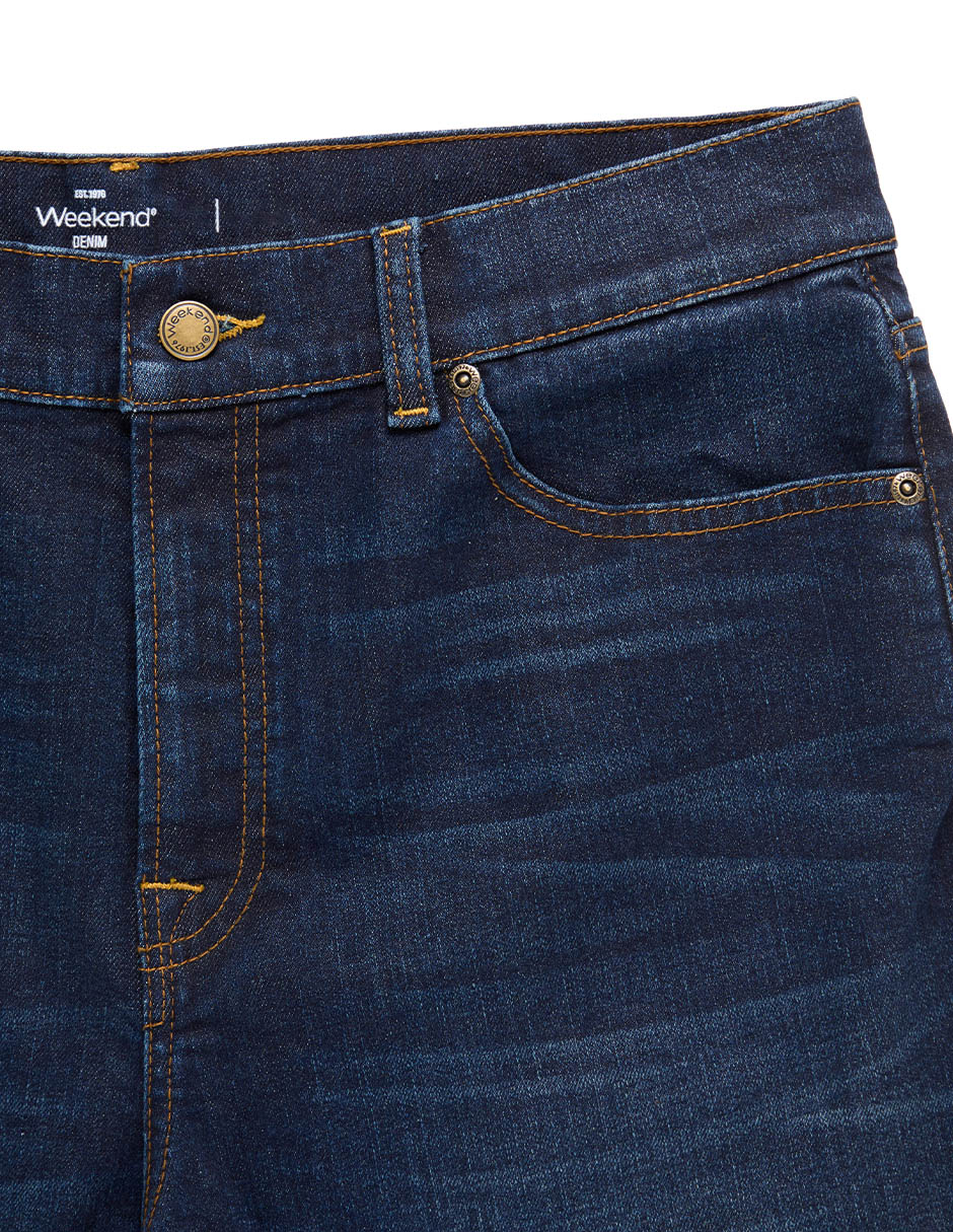Jeans straight lavado obscuro para hombre 10
