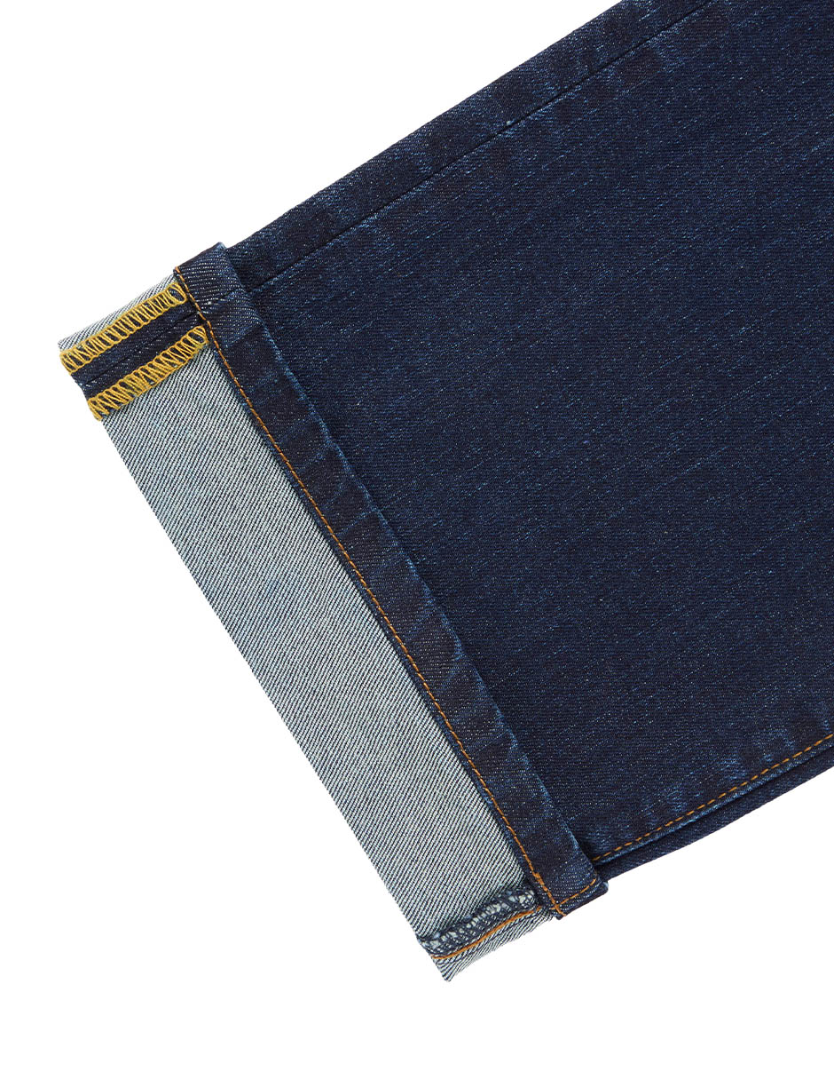 Jeans straight lavado obscuro para hombre 11