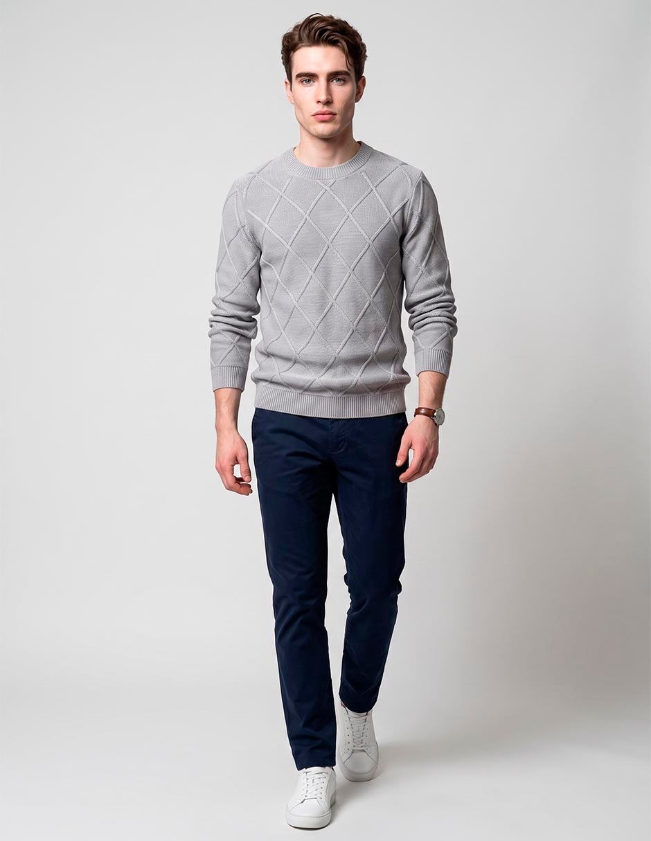 Suéter cuello redondo para hombre Suéter cuello redondo para hombre