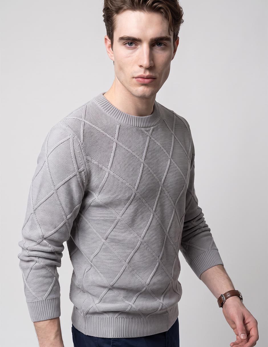 Suéter cuello redondo para hombre 4