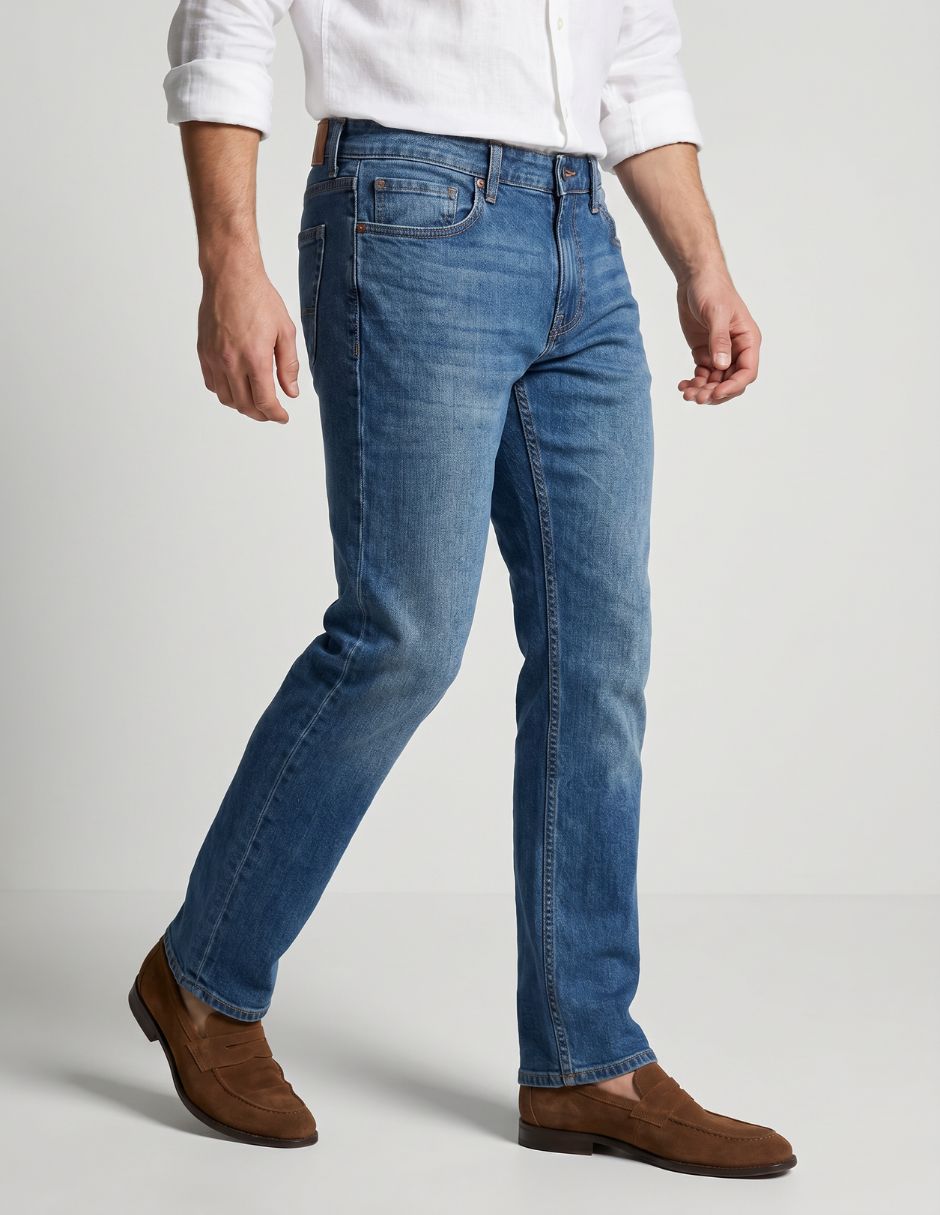 Jeans regular slim lavado deslavado para hombre Jeans regular slim lavado deslavado para hombre