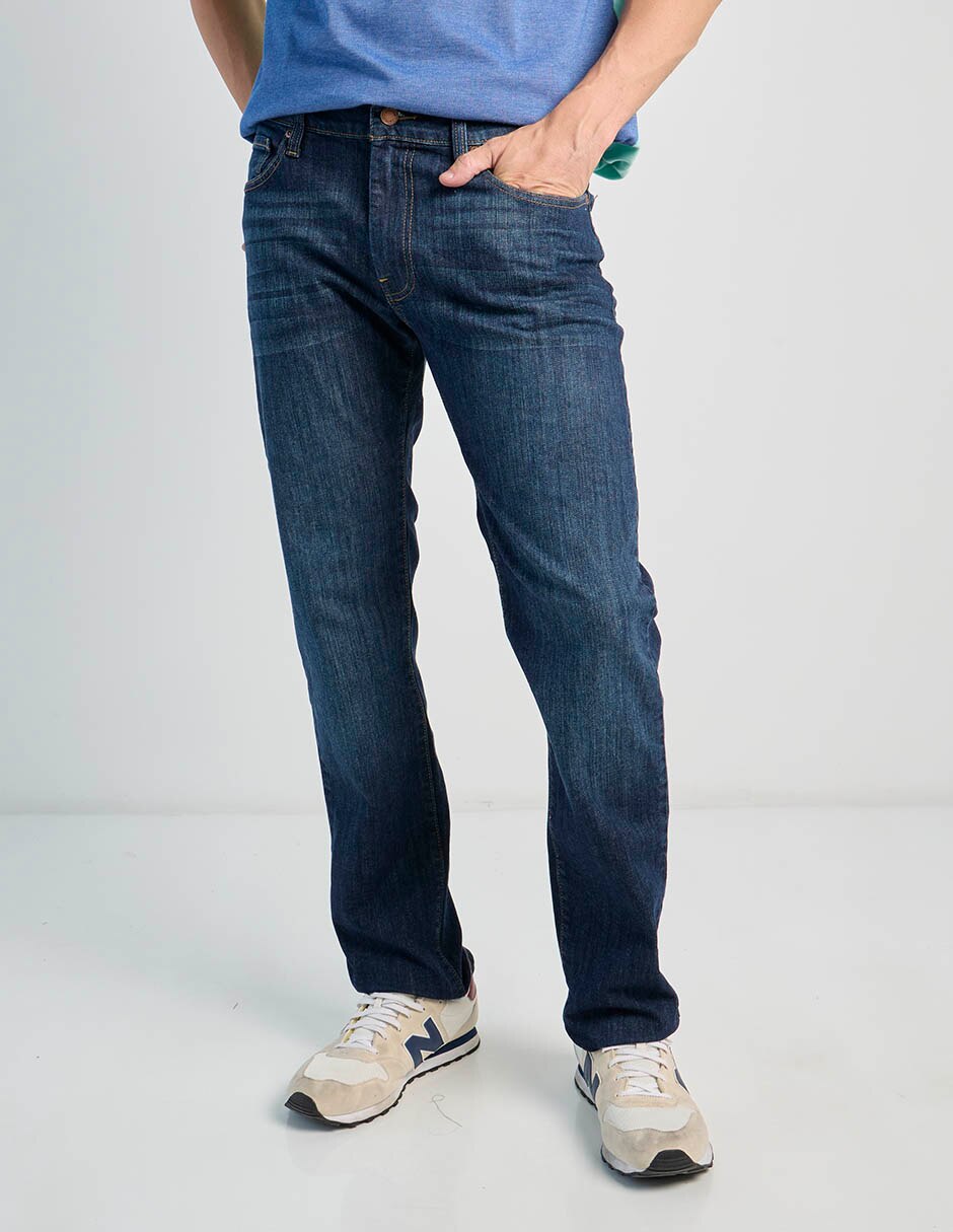 Jeans straight lavado whisker para hombre Jeans straight lavado whisker para hombre