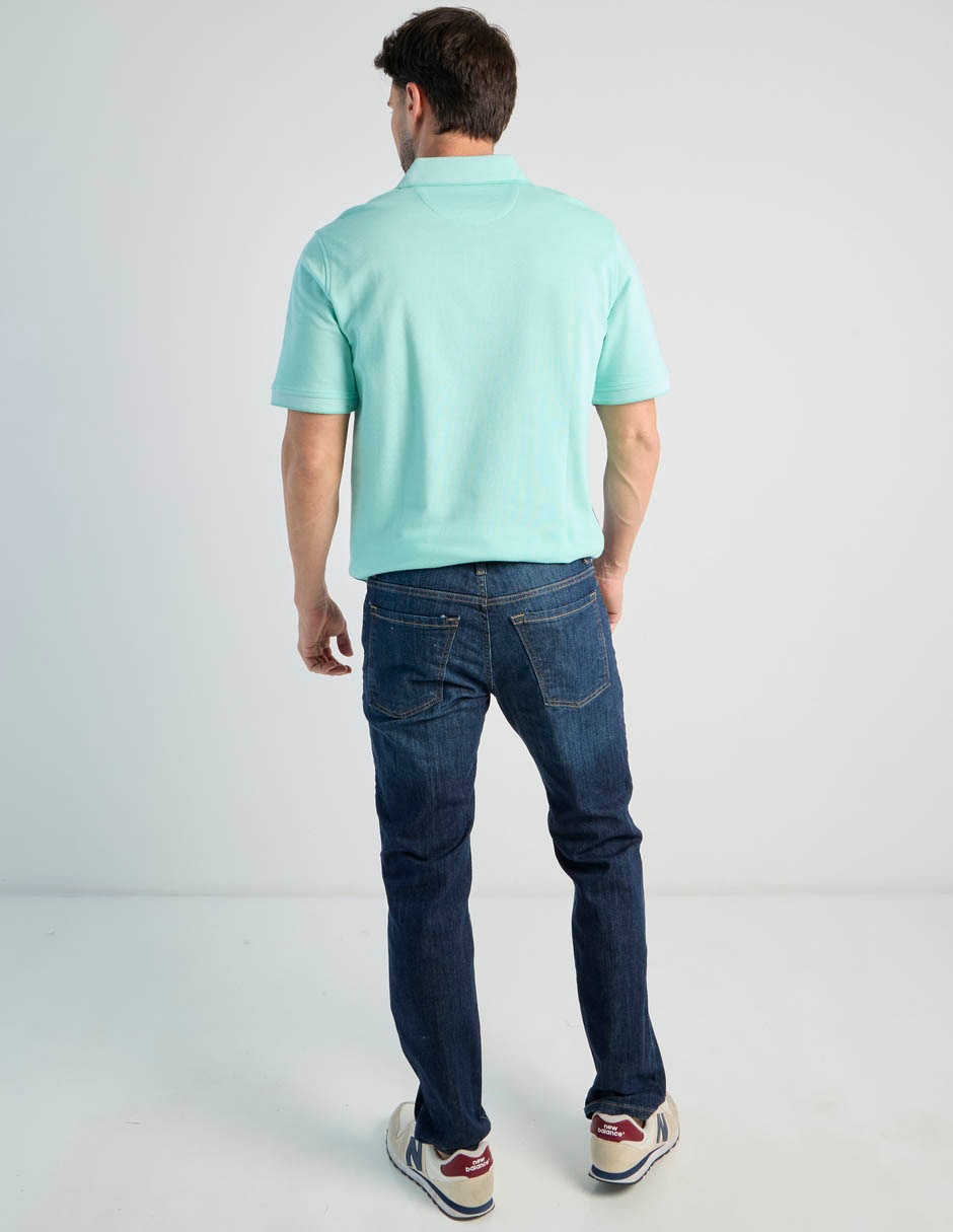 Jeans straight lavado whisker para hombre