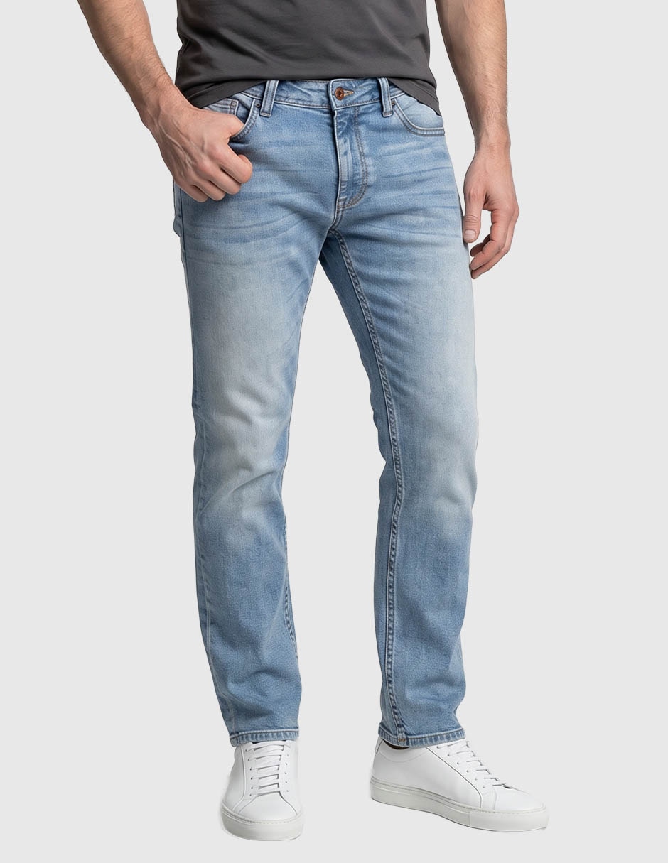 Jeans slim lavado stone wash para hombre